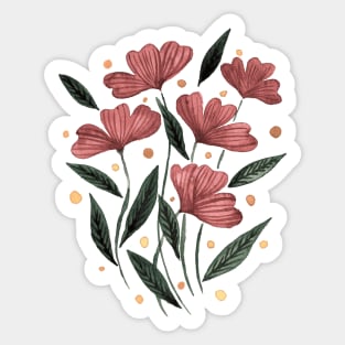 Cute florals - neutral palette Sticker